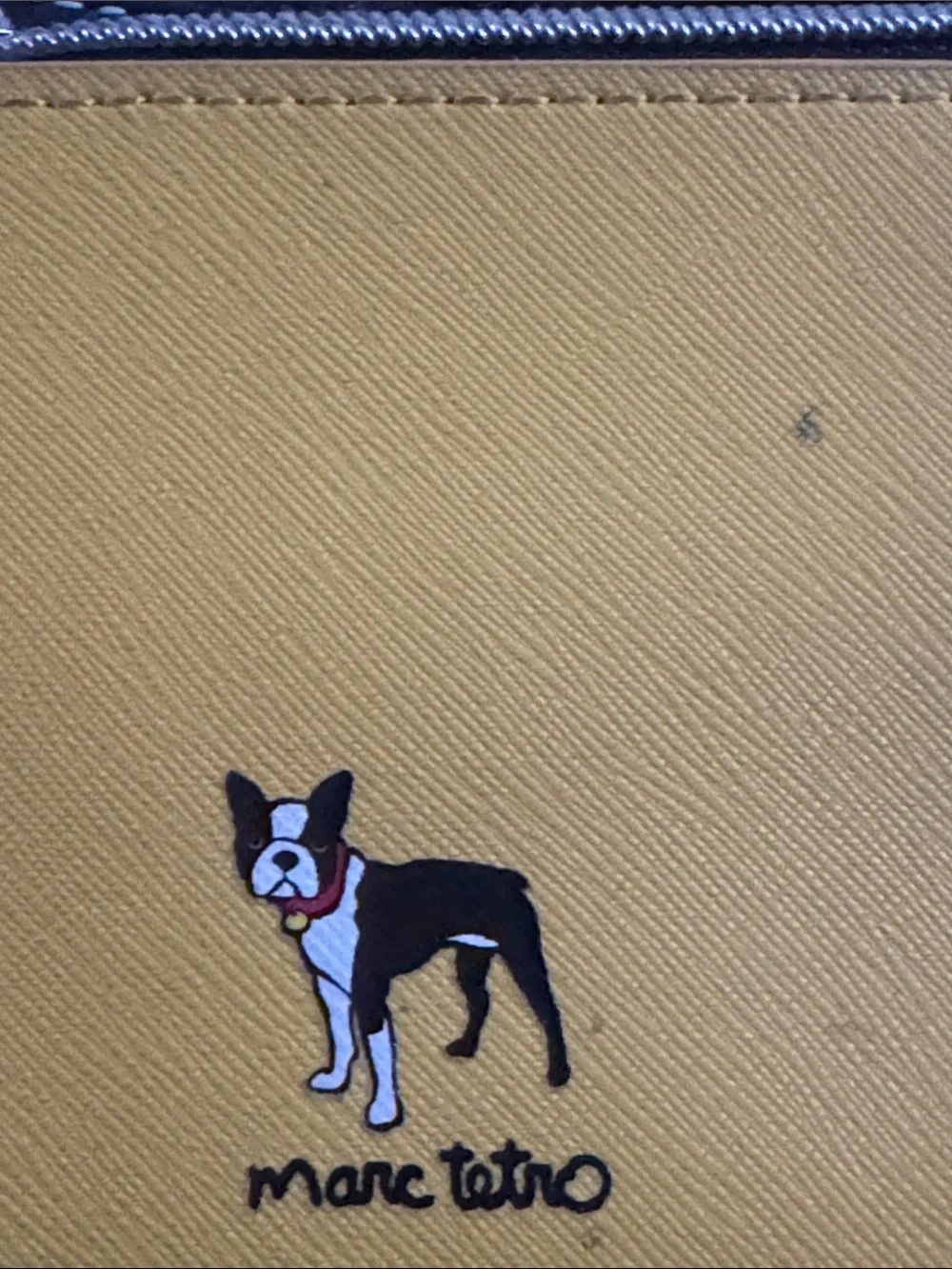 Marc tetro Yellow Boston Terrier Dog  Card Holder